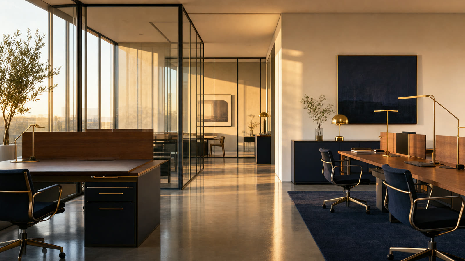 A pristine modern commercial interior